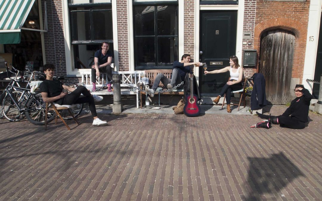 Mensen in Leiden tijdens Corona