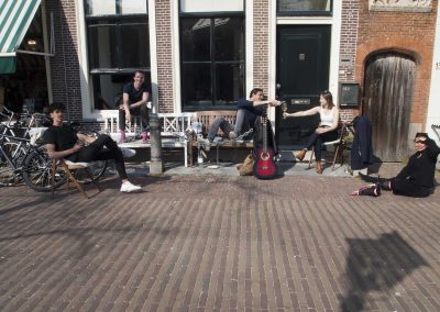 Mensen in Leiden tijdens Corona